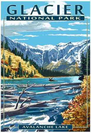 Glacier National Park Montana #4 McDonald Creek Photo Poster Print